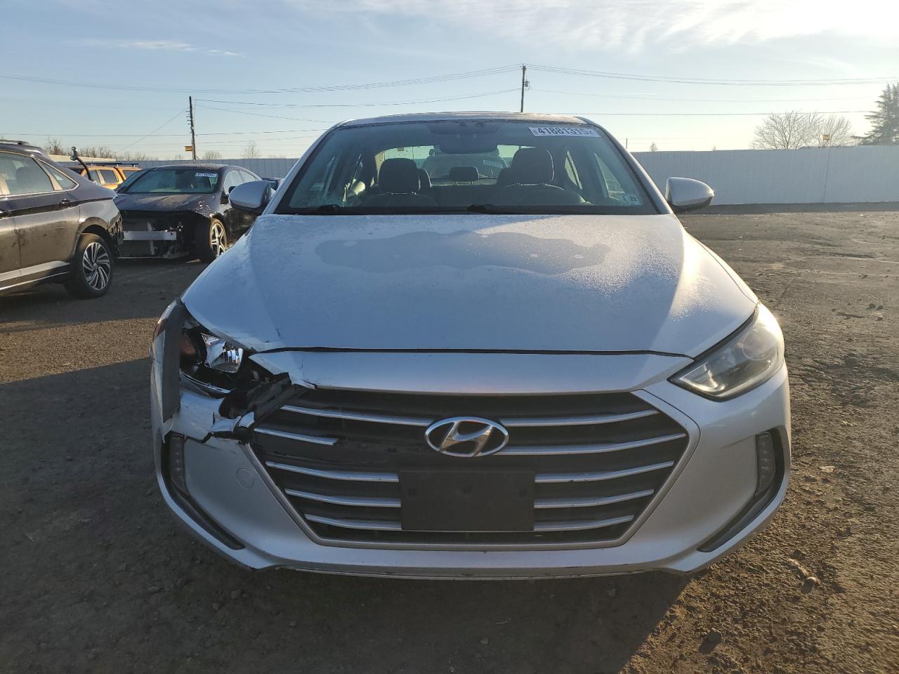 2018 Hyundai Elantra VIN KMHD84LFXJU591686 Copart auction photo, front end damage thumbnail 5