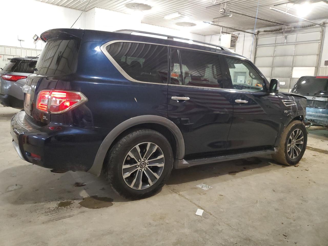 2018 Nissan Armada VIN JN8AY2NC6J9554804 Copart auction photo, front end / minor dent/scratches damage thumbnail 3