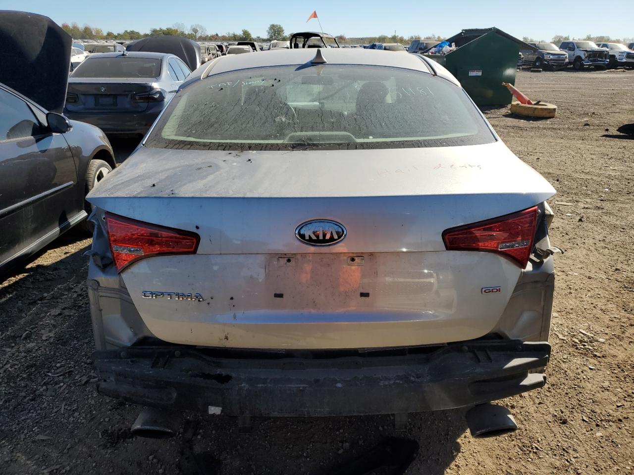 2013 KIA Optima VIN KNAGM4A79D5395226 Copart auction photo, front end / rear end damage thumbnail 6