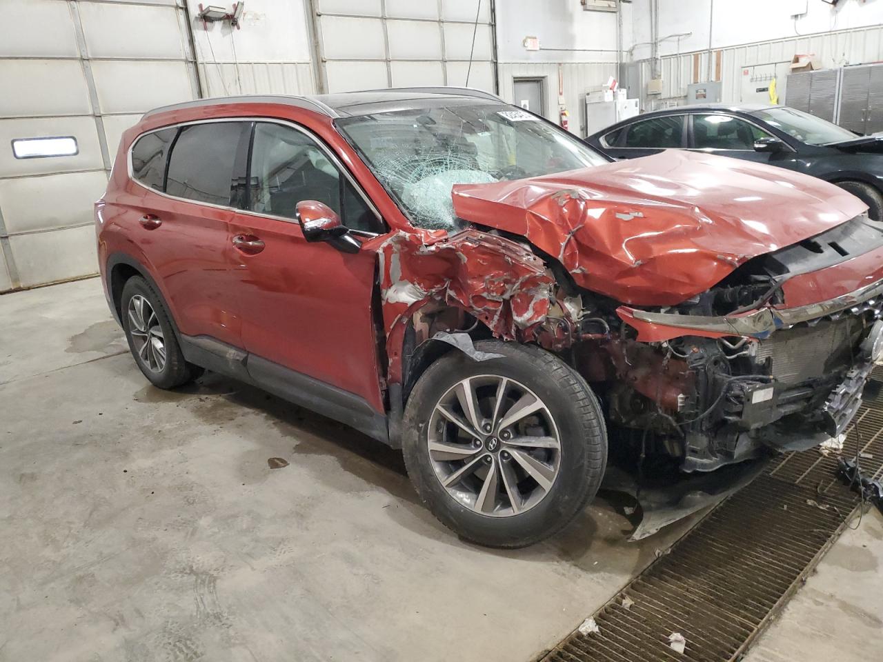 2020 Hyundai Santa Fe VIN 5NMS5CAD1LH271456 Copart auction photo, front end / side damage thumbnail 4