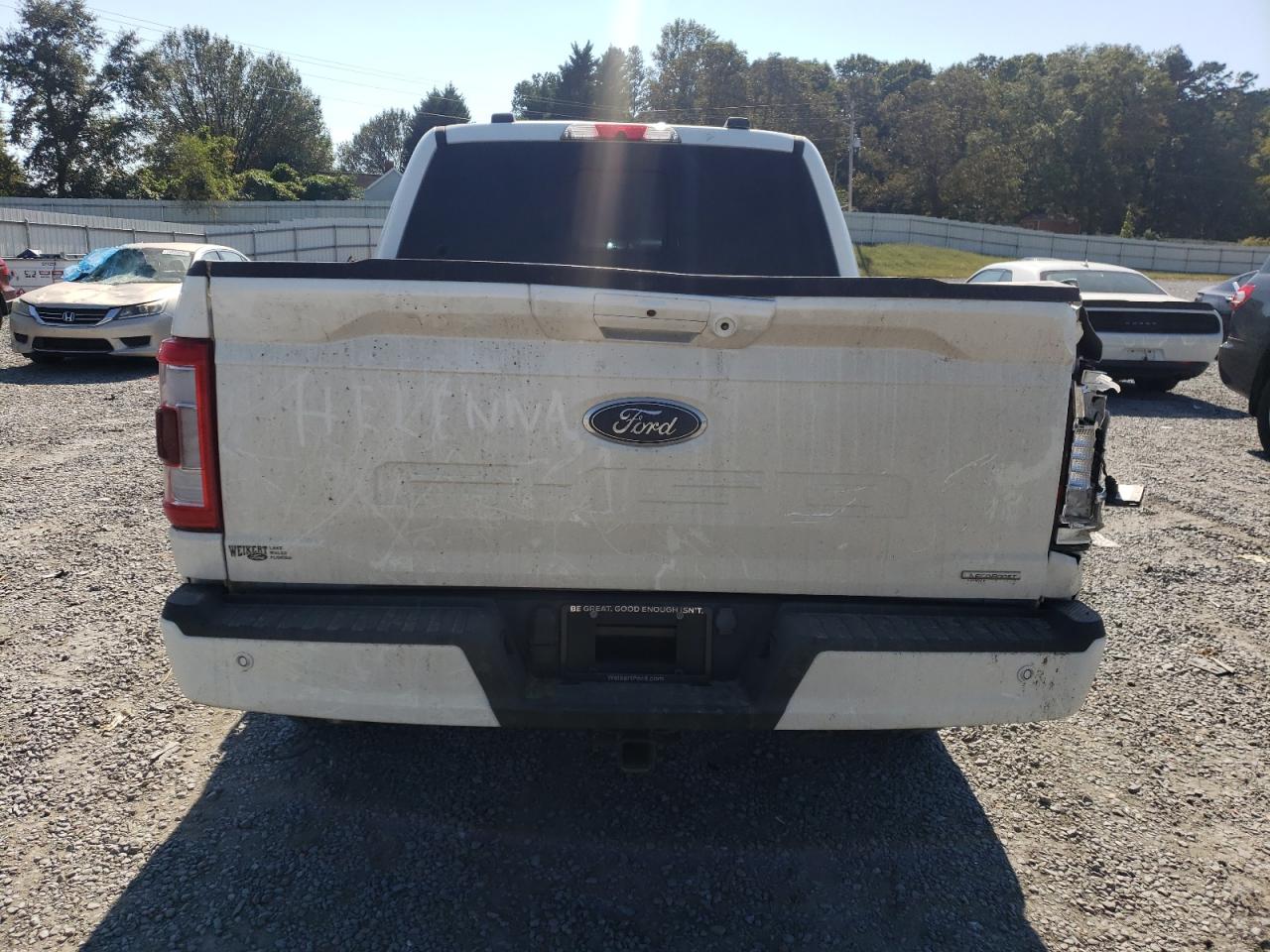 2022 Ford F-150 VIN 1FTFW1E87NFC34833 Copart auction photo, rear end / top/roof damage thumbnail 6