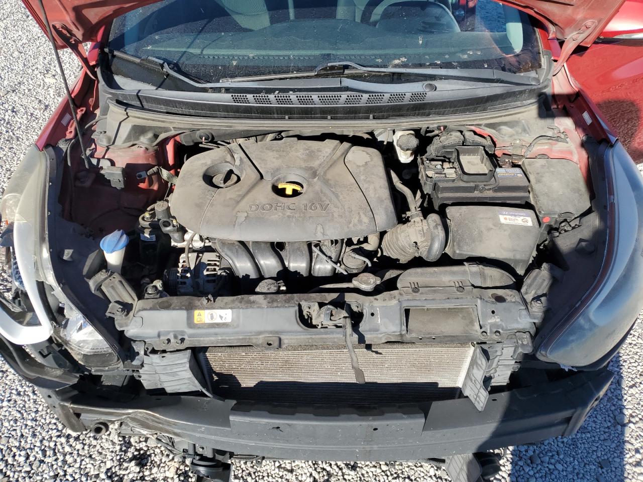 2016 Hyundai Elantra VIN KMHDH4AE2GU584508 Copart auction photo, front end damage thumbnail 14