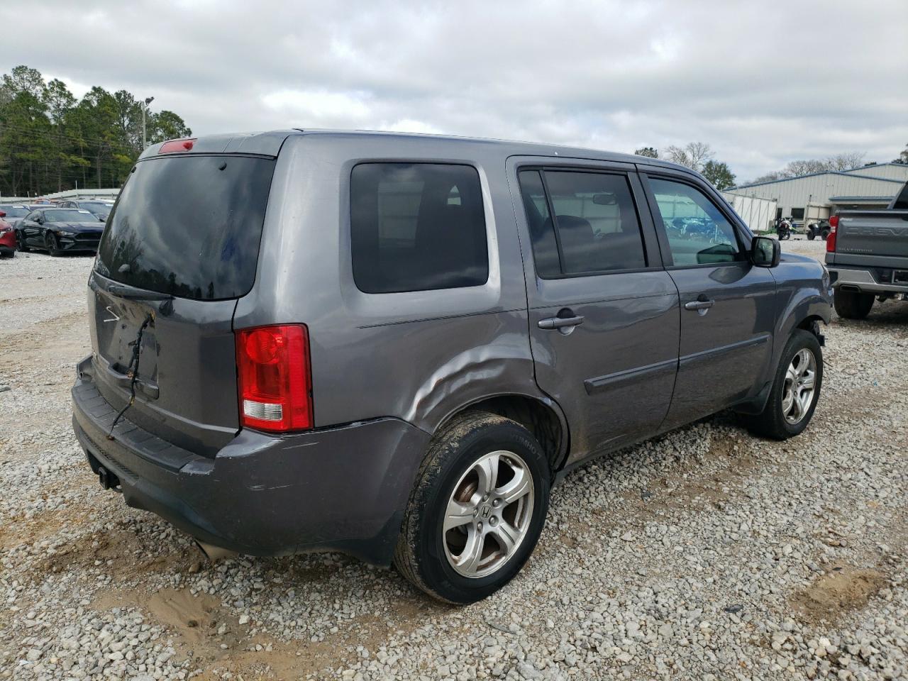 2014 Honda Pilot VIN 5FNYF3H40EB011132 Copart auction photo, front end / side damage thumbnail 3