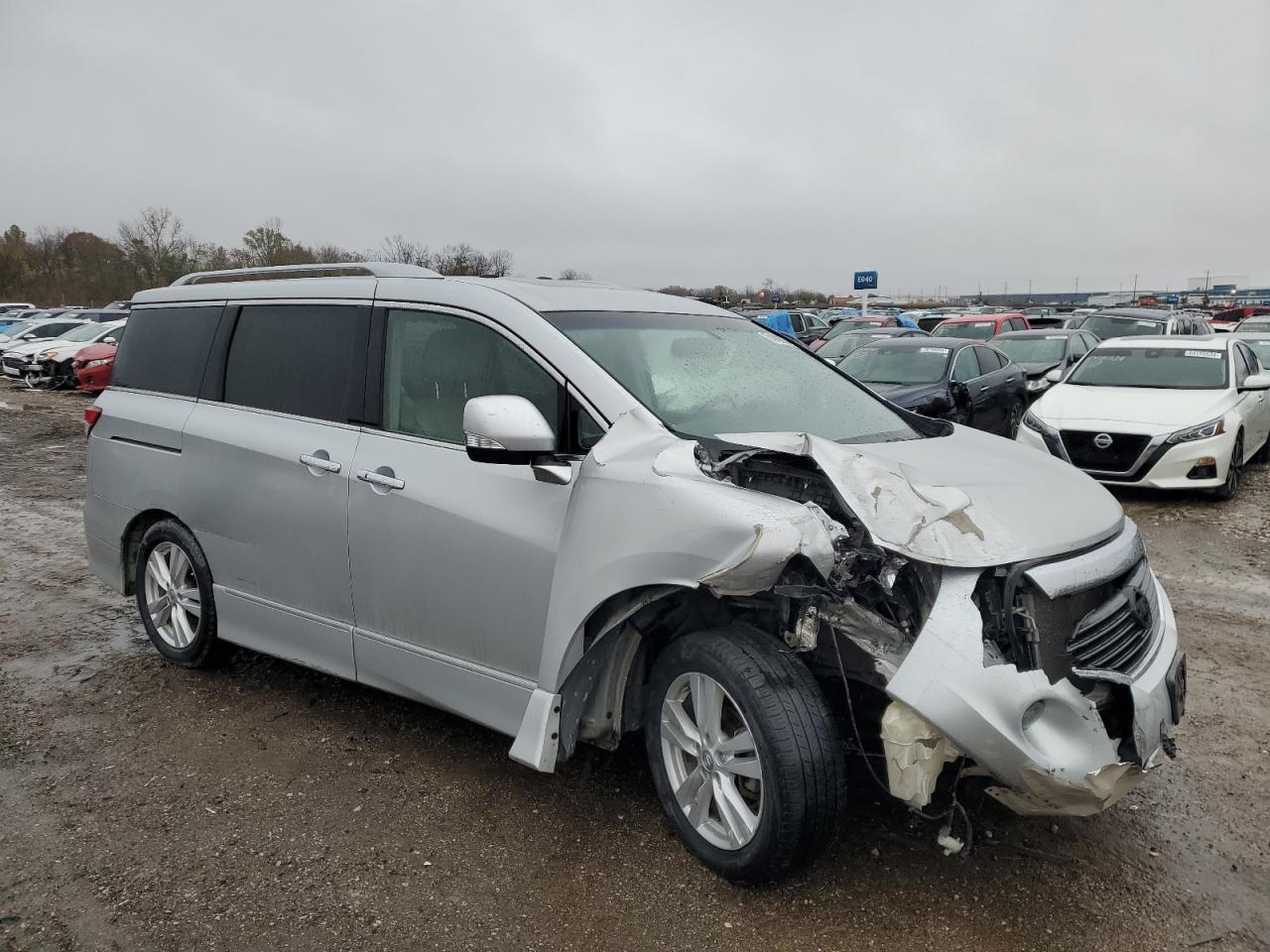 2011 Nissan Quest VIN JN8AE2KP4B9004129 Copart auction photo, front end / side damage thumbnail 4