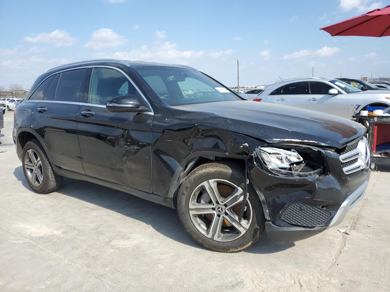 2019 Mercedes-Benz GLC VIN WDC0G4JB9KV182056 Copart auction photo, side / front end damage thumbnail 4
