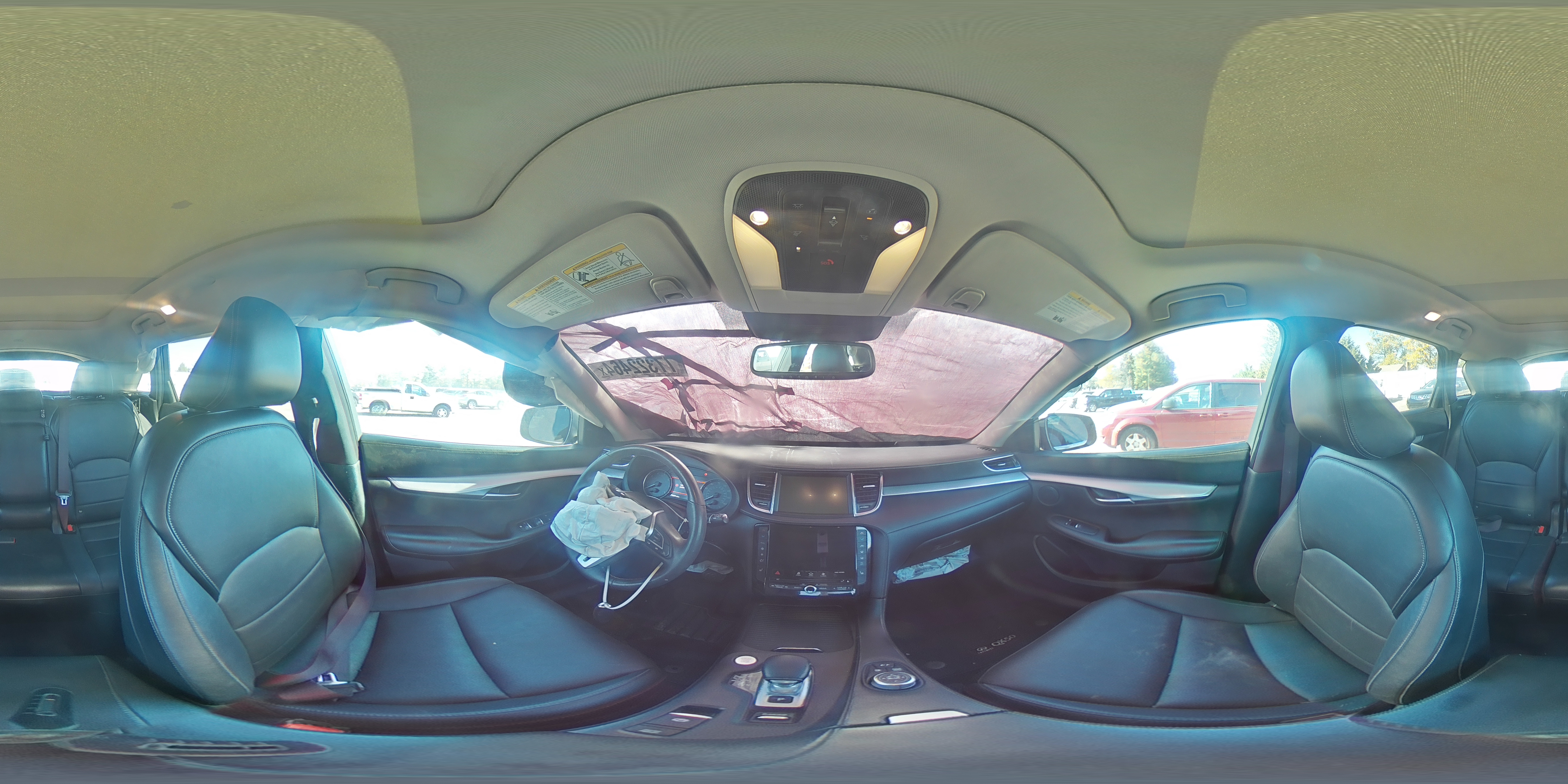 2019 Infiniti QX50 VIN 3PCAJ5M35KF142982 Copart auction photo, front end / side damage thumbnail 14