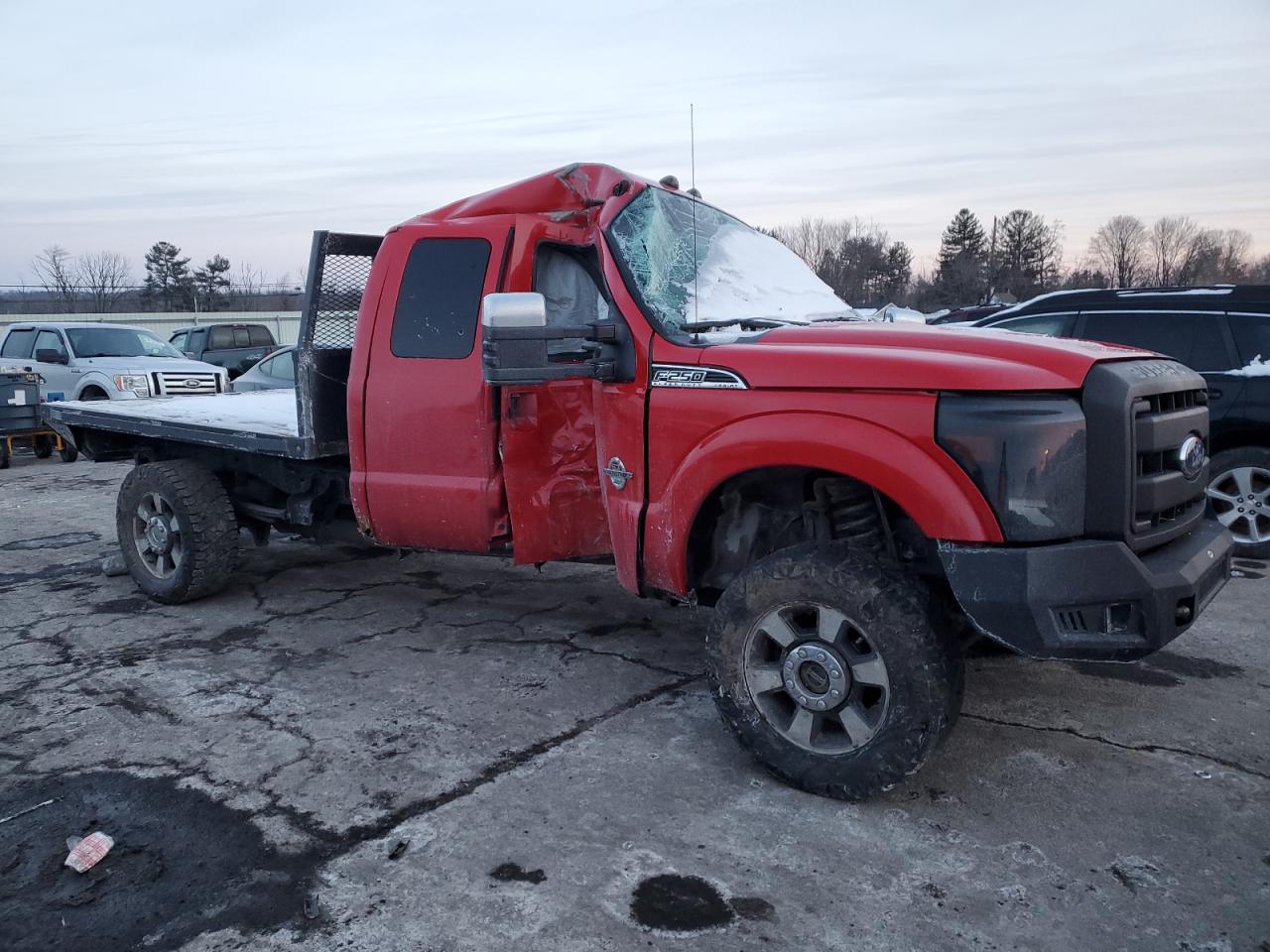 2011 Ford F250 VIN 1FT7X2BT2BEC32781 Copart auction photo, side / top/roof damage thumbnail 4