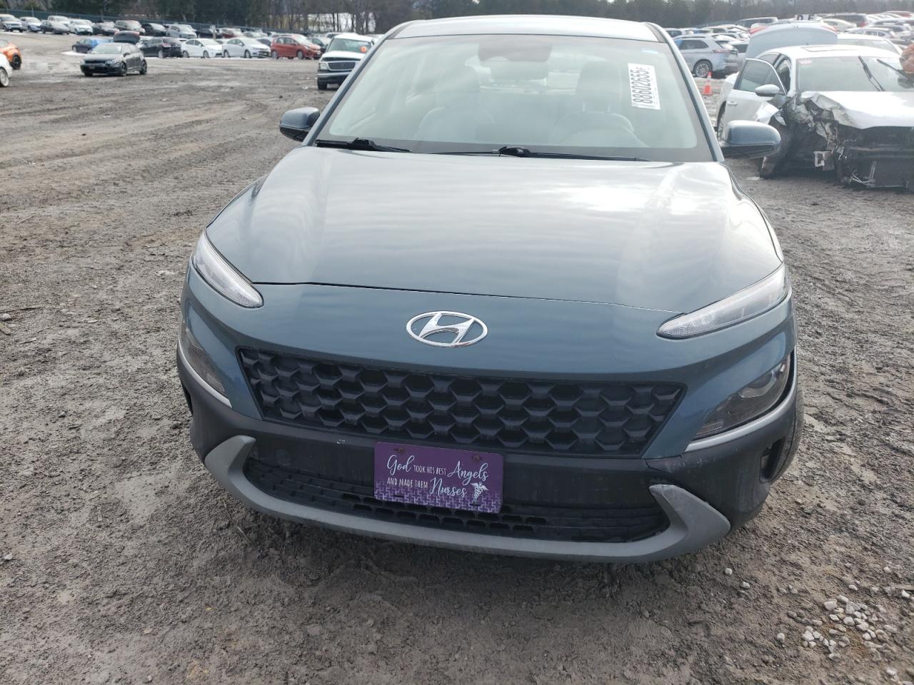 2022 Hyundai Kona VIN KM8K2CAB1NU755691 Copart auction photo, front end damage thumbnail 5