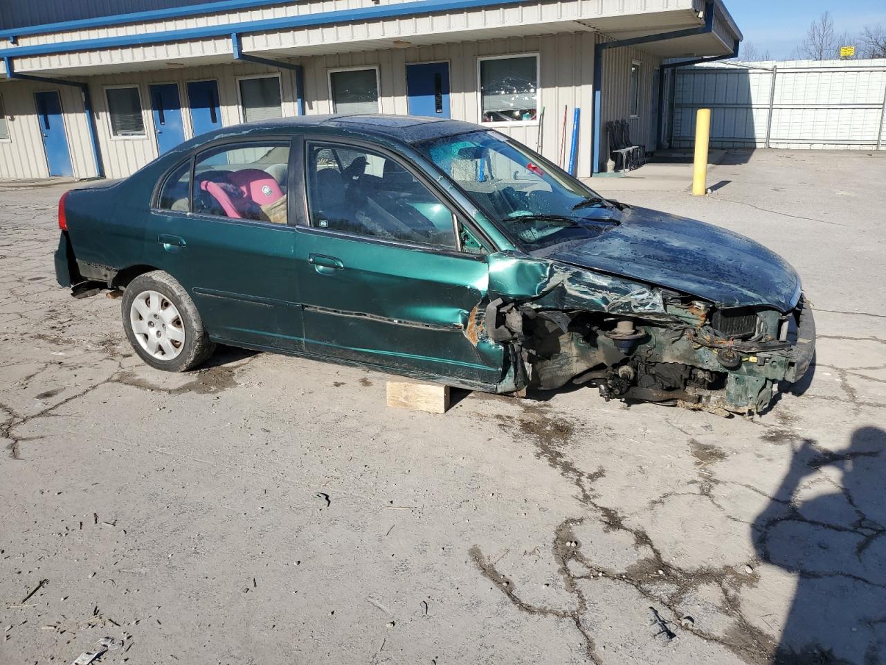 2001 Honda Civic VIN 2HGES26731H565406 Copart auction photo, all over damage thumbnail 4