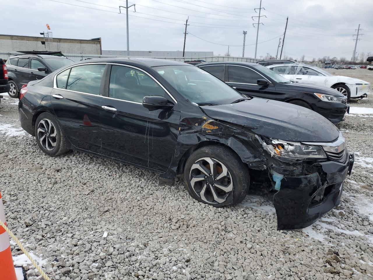 2016 Honda Accord VIN 1HGCR2F71GA240019 Copart auction photo, front end / side damage thumbnail 4