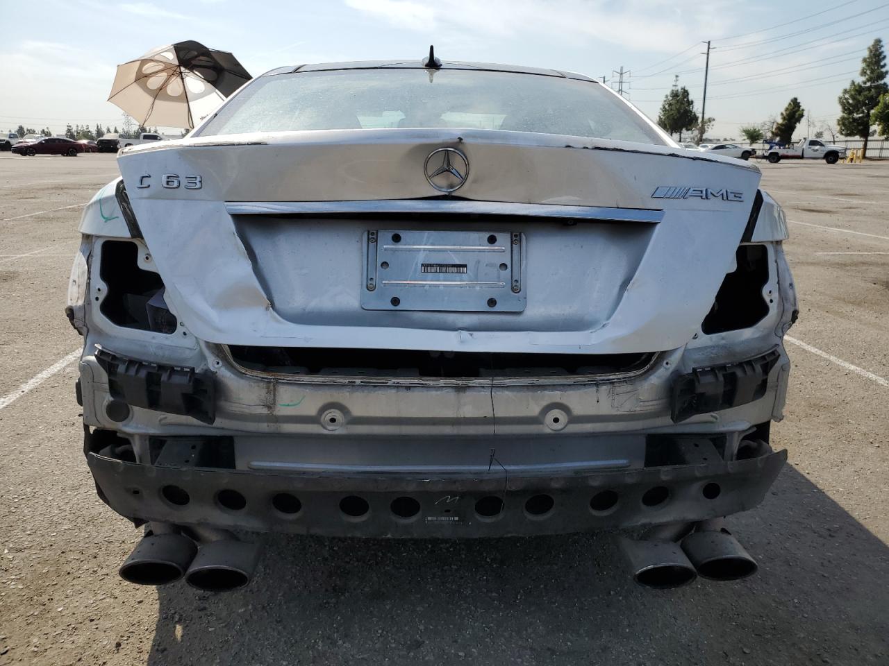 2012 Mercedes-Benz C-klasse VIN WDDGJ7HB6CF730397 Copart auction photo, rear end damage thumbnail 6