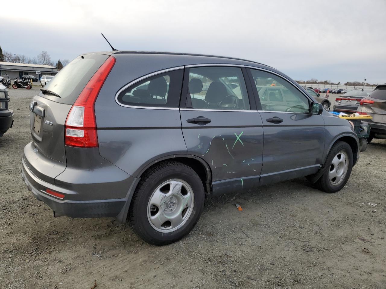 2011 Honda CR-V VIN JHLRE4H30BC021000 Copart auction photo, side damage thumbnail 3