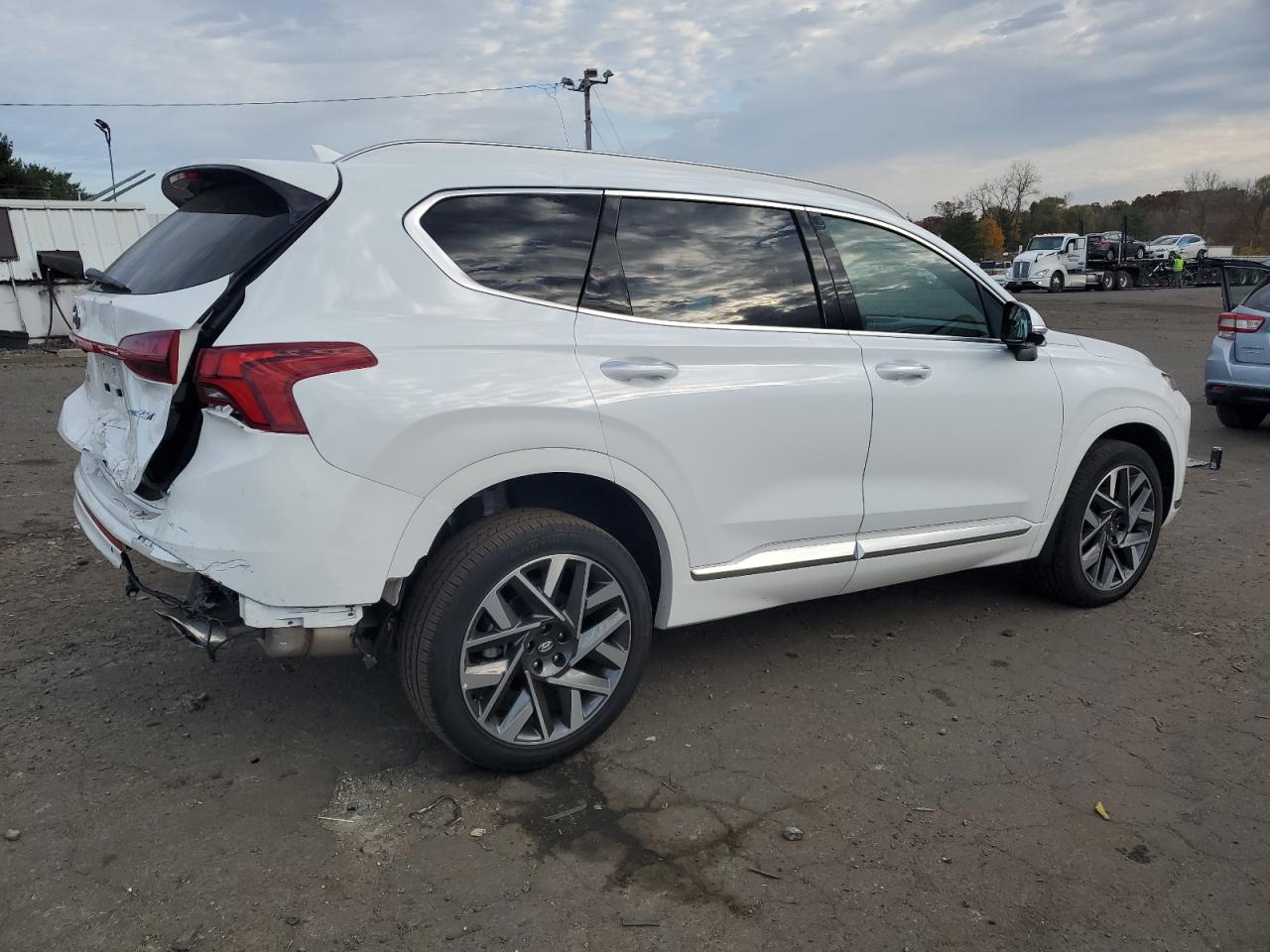 2023 Hyundai Santa Fe VIN 5NMS5DAL9PH638154 Copart auction photo, rear end / minor dent/scratches damage thumbnail 3