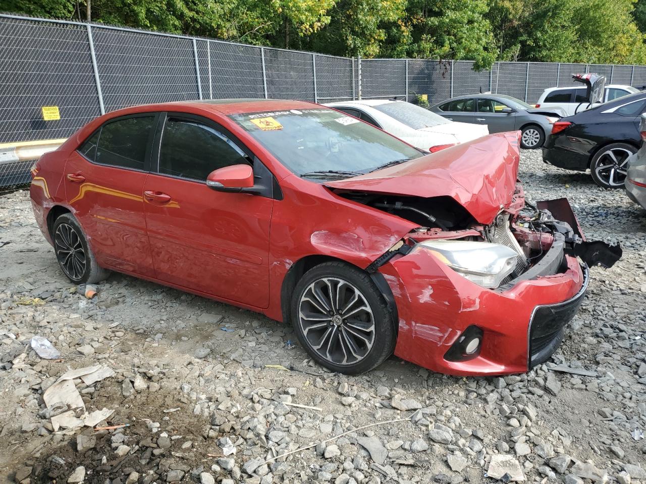2015 Toyota Corolla VIN 2T1BURHE1FC270970 Copart auction photo, front end damage thumbnail 4