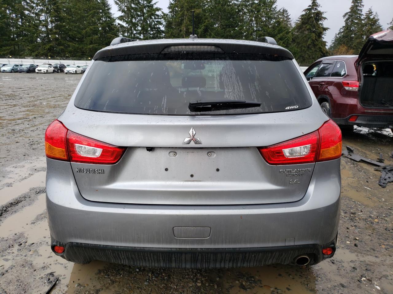 2015 Mitsubishi Outlander VIN 4A4AR4AW3FE035902 Copart auction photo, front end / side damage thumbnail 6