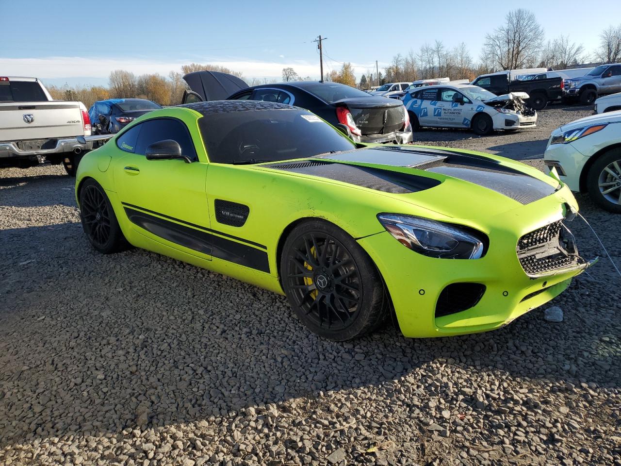 2017 Mercedes-Benz AMG GT VIN WDDYJ7HA5HA012890 Copart auction photo, front end / rear end damage thumbnail 4