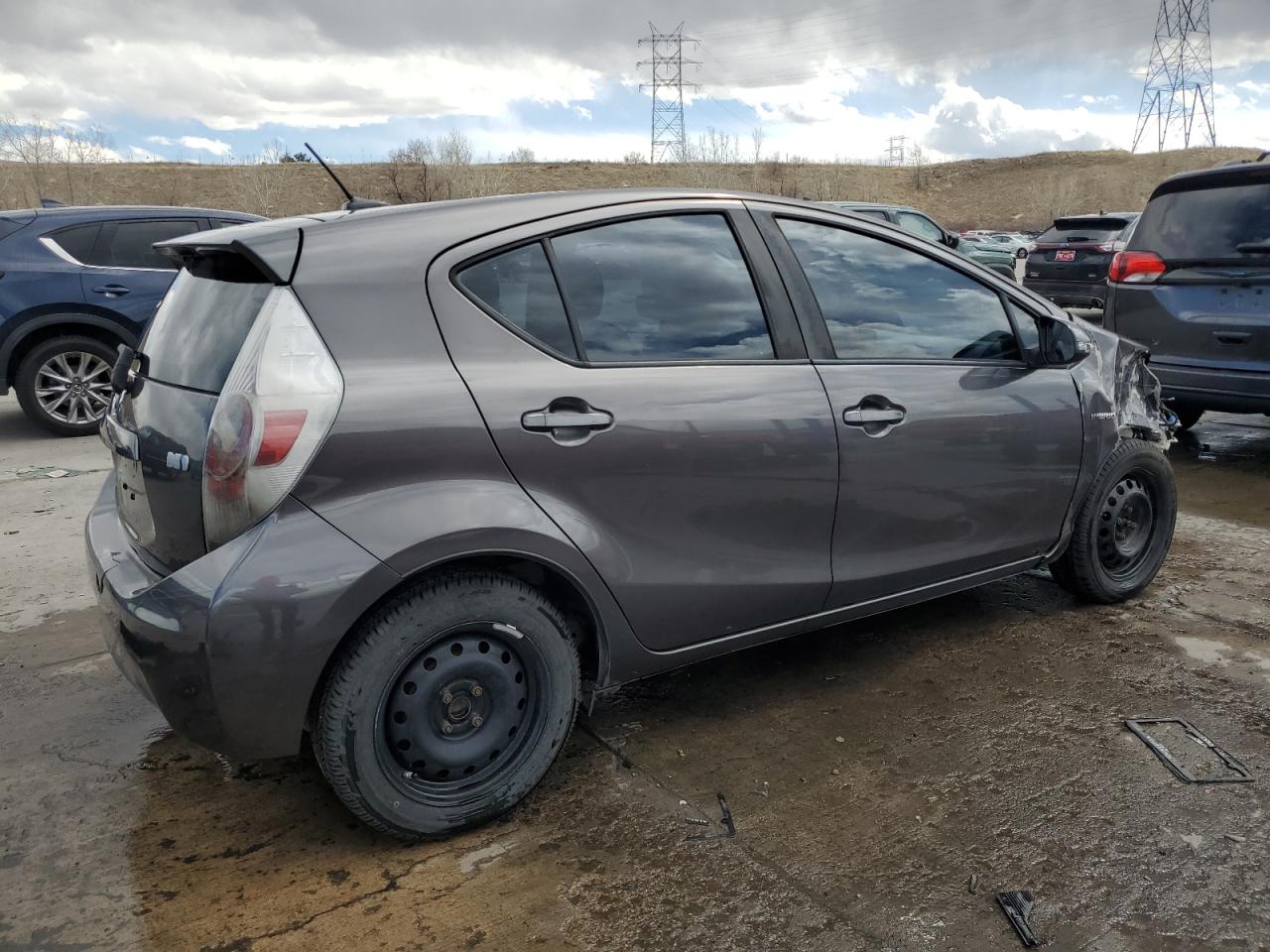 2012 Toyota Prius VIN JTDKDTB30C1512460 Copart auction photo, front end / hail damage thumbnail 3