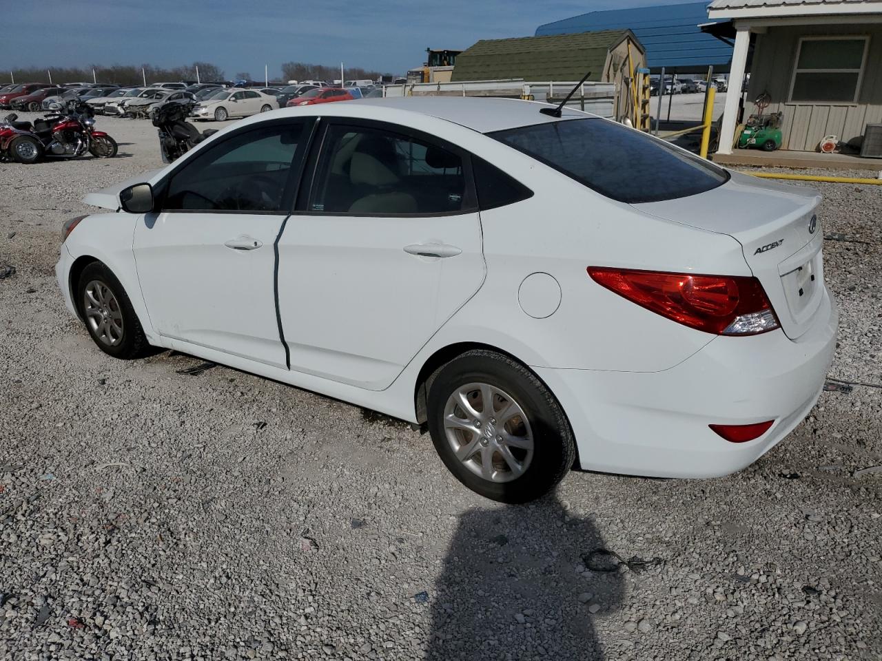 2014 Hyundai Accent VIN KMHCT4AE0EU749849 Copart auction photo, front end damage thumbnail 2