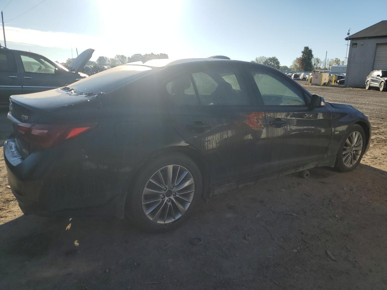2019 Infiniti Q50 VIN JN1EV7AP4KM543569 Copart auction photo, rear end / minor dent/scratches damage thumbnail 3