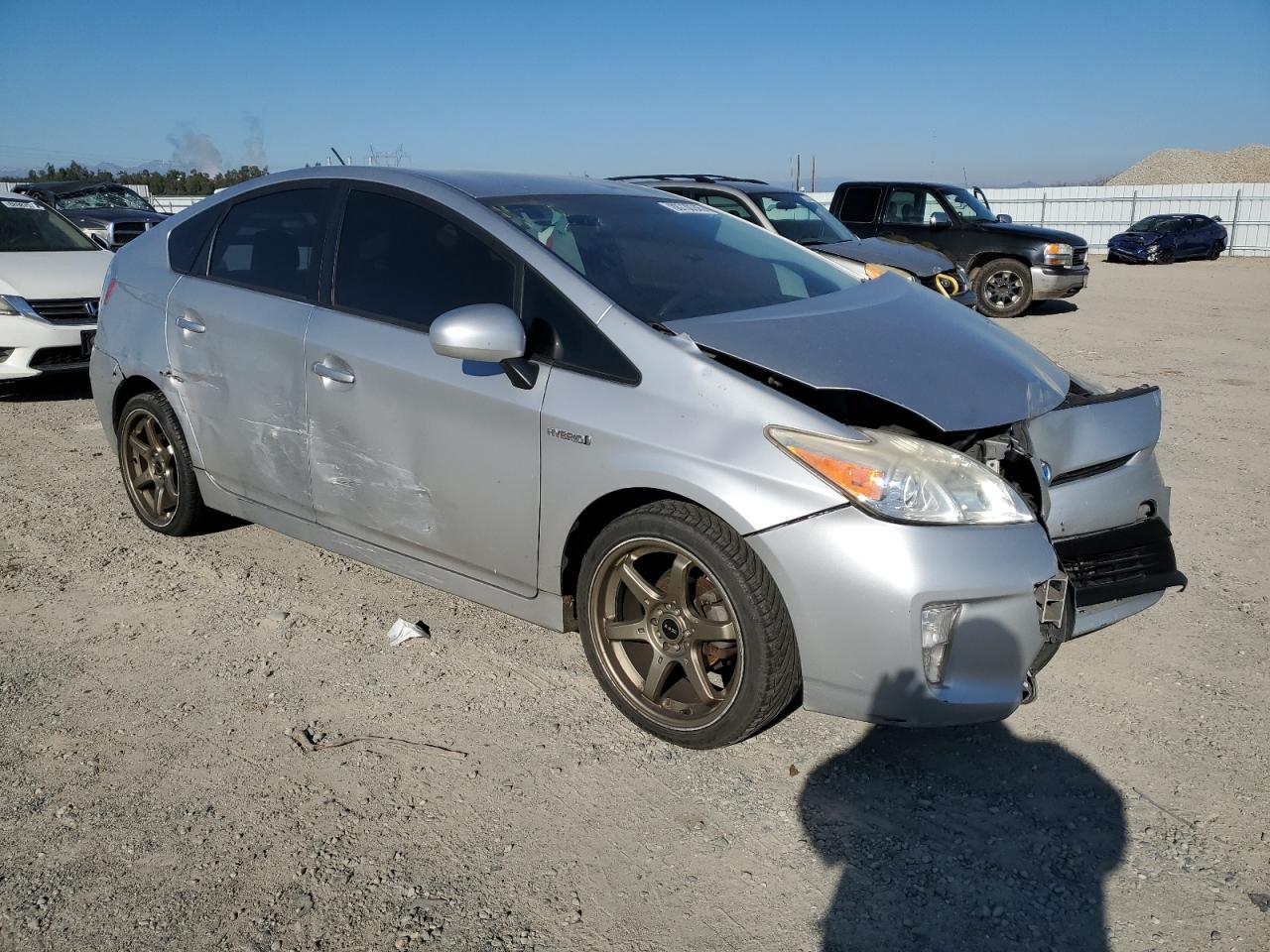 2014 Toyota Prius VIN JTDKN3DU7E1748481 Copart auction photo, front end / side damage thumbnail 4