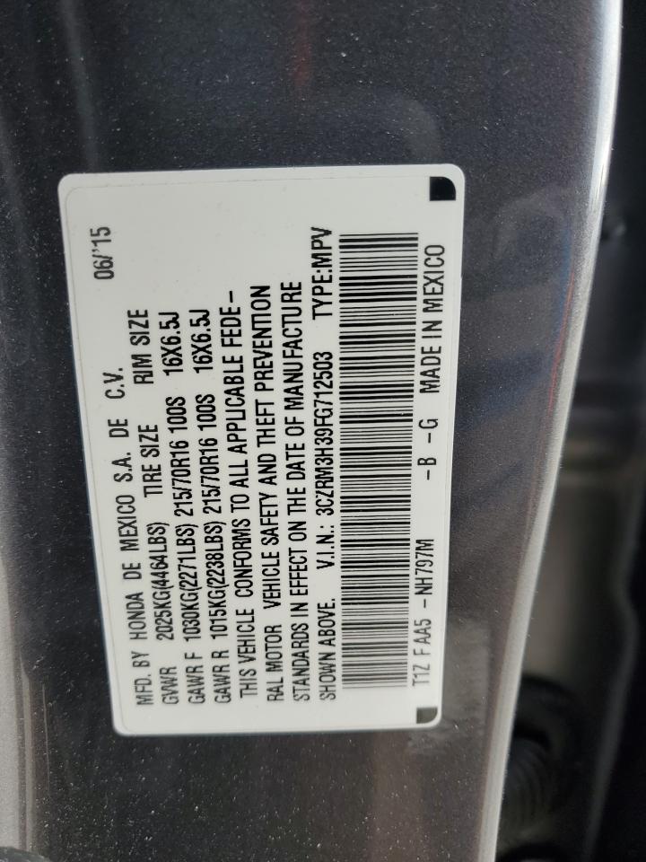 2015 Honda CR-V VIN 3CZRM3H39FG712503 Copart auction photo, front end damage thumbnail 14