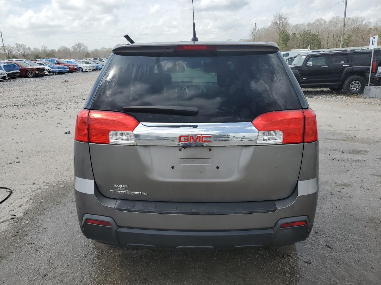 2012 GMC Terrain VIN 2GKALMEK4C6276274 Copart auction photo, top/roof damage thumbnail 6