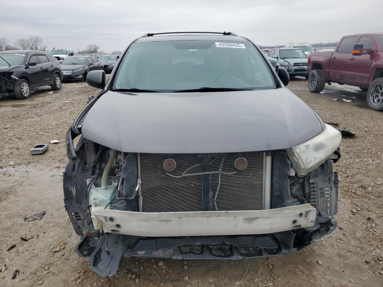 2012 Toyota Highlander VIN 5TDBK3EH0CS114956 Copart auction photo, front end damage thumbnail 5