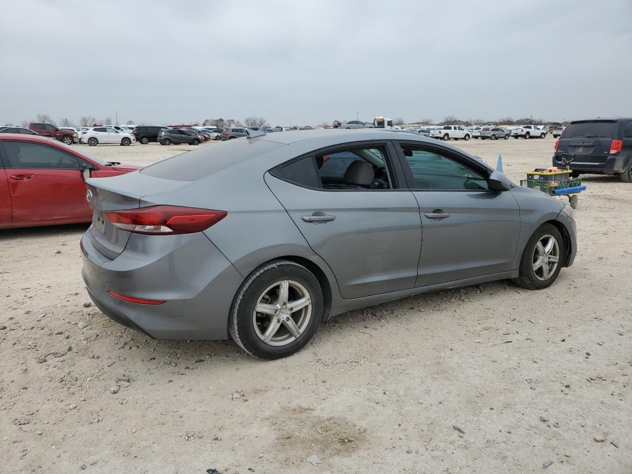 2018 Hyundai Elantra VIN KMHD84LF7JU609707 Copart auction photo, vandalism damage thumbnail 3