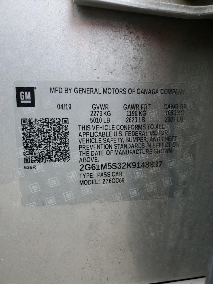 2019 Cadillac XTS VIN 2G61M5S32K9148837 Copart auction photo, front end damage thumbnail 13