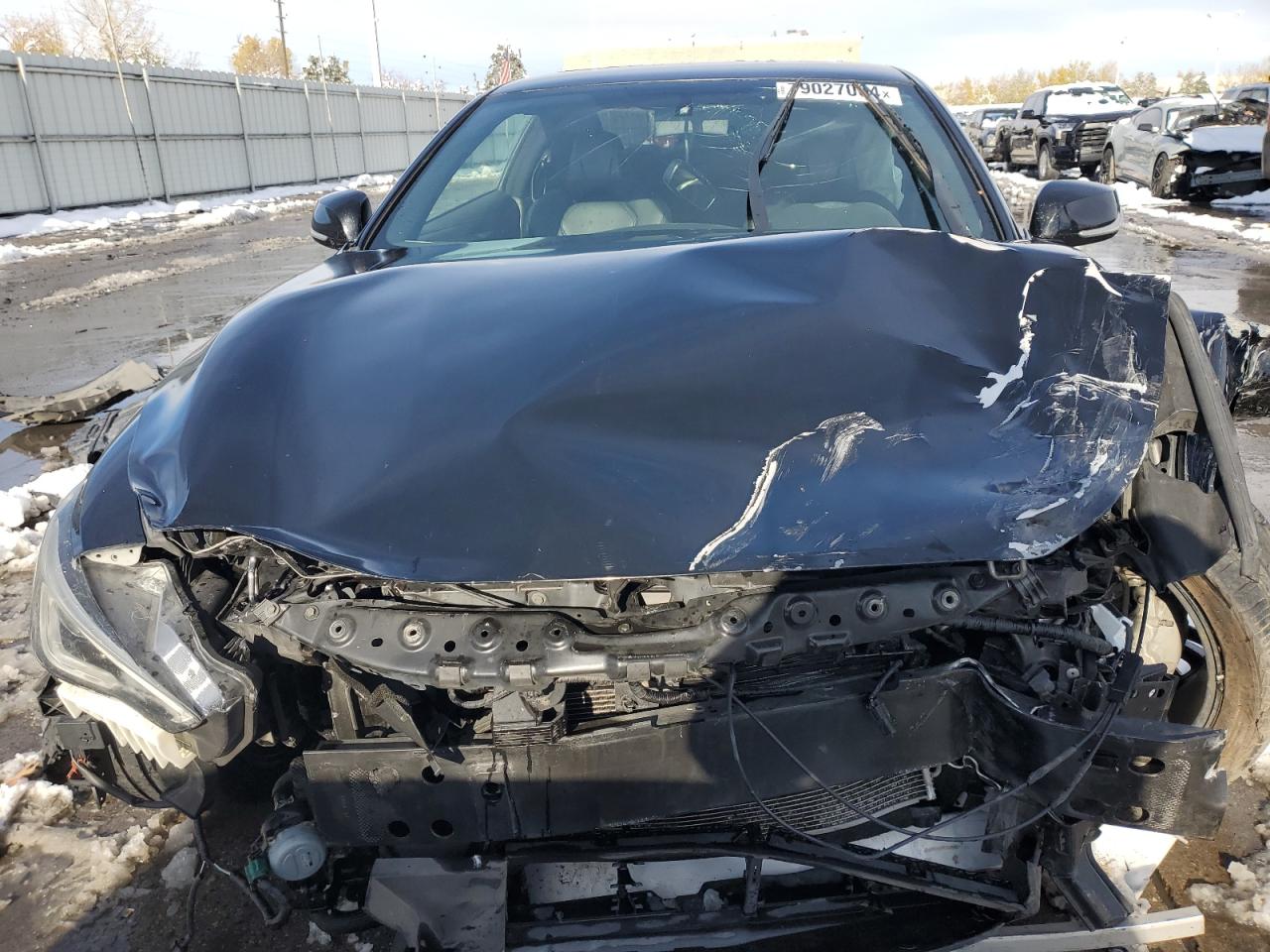 2018 Infiniti Q60 VIN JN1EV7EK5JM340557 Copart auction photo, front end / side damage thumbnail 5