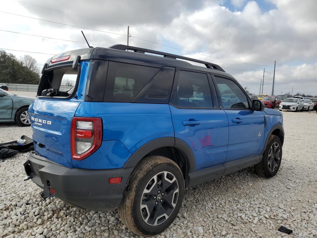2022 Ford Bronco VIN 3FMCR9C67NRE29694 Copart auction photo, rear end / side damage thumbnail 3