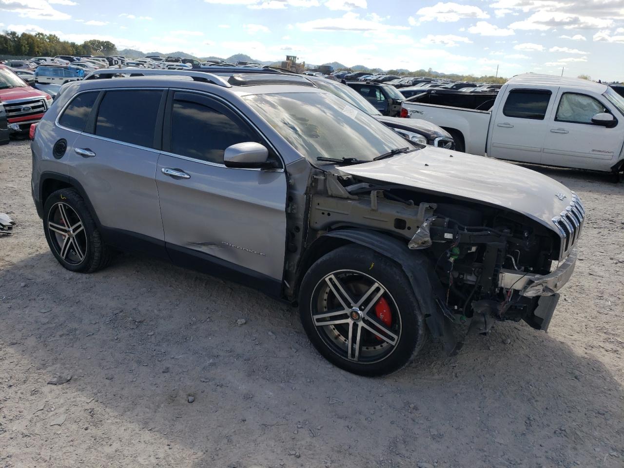 2017 Jeep Grand Cherokee VIN 1C4PJLCB0HD219359 Copart auction photo, front end / side damage thumbnail 4