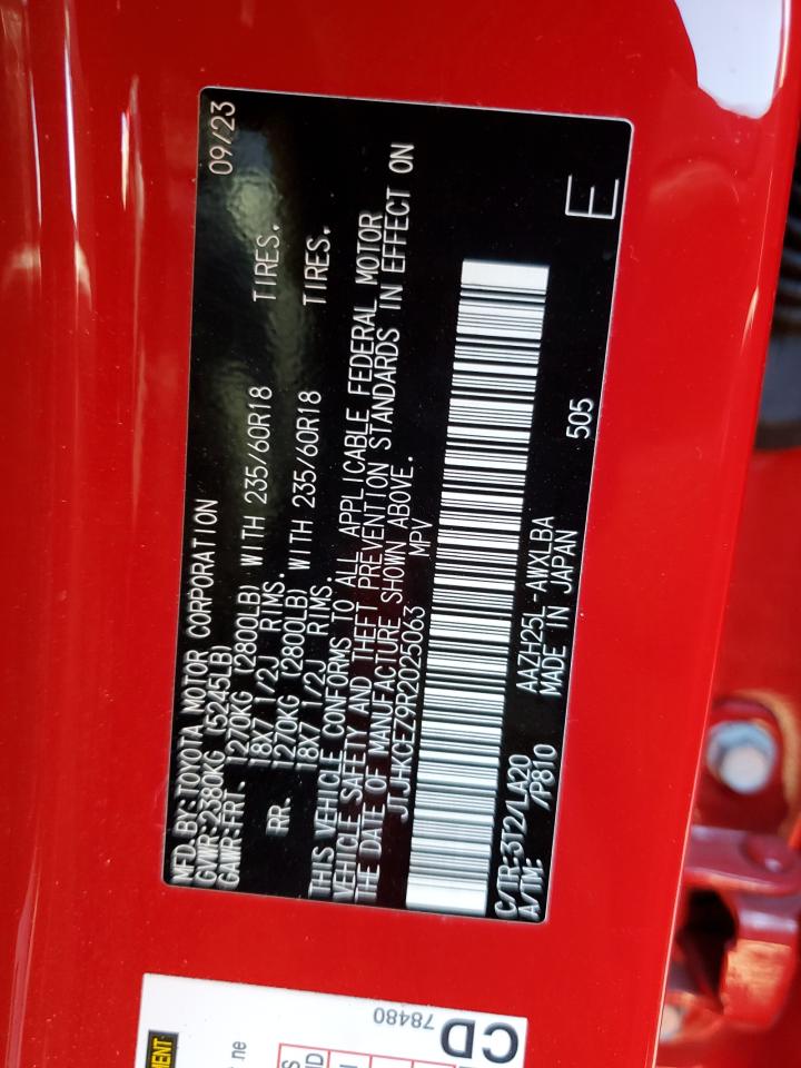 2024 Lexus NX VIN JTJHKCEZ9R2025063 Copart auction photo, front end / mechanical damage thumbnail 12