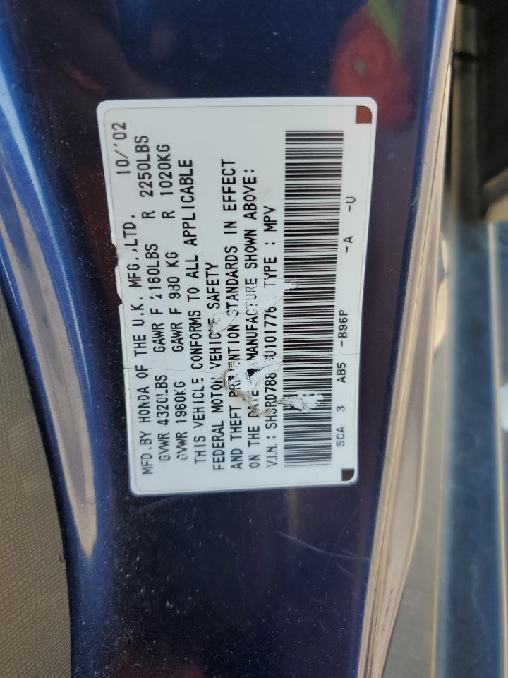 2003 Honda CR-V VIN SHSRD78893U101776 Copart auction photo, rear end / front end damage thumbnail 13