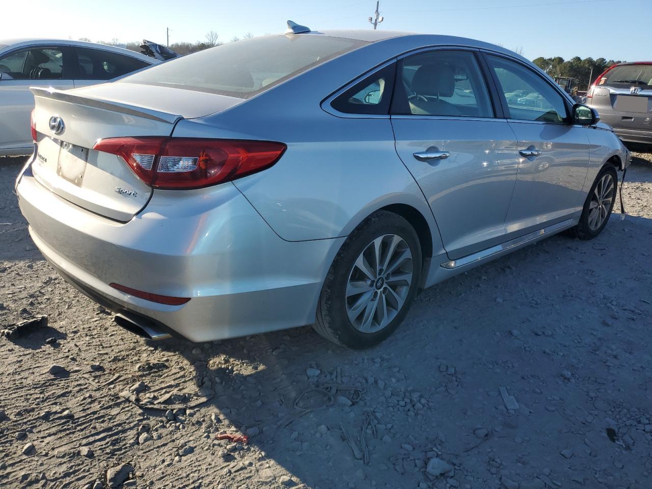 2017 Hyundai Sonata VIN 5NPE34AF0HH444243 Copart auction photo, front end / rear end damage thumbnail 3
