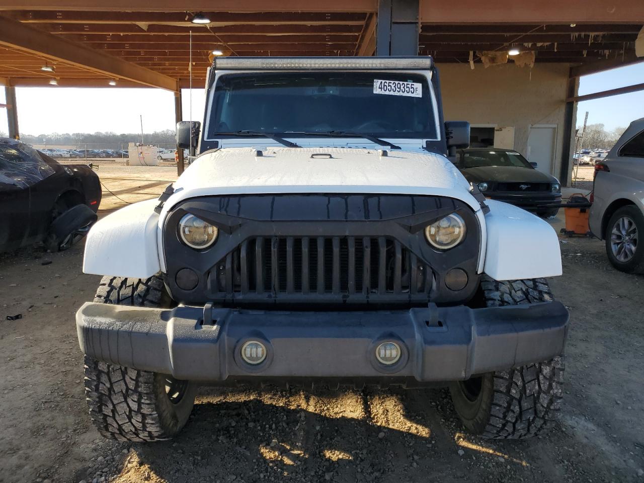 2014 Jeep Wrangler VIN 1C4BJWEG0EL305955 Copart auction photo, rear end / side damage thumbnail 5