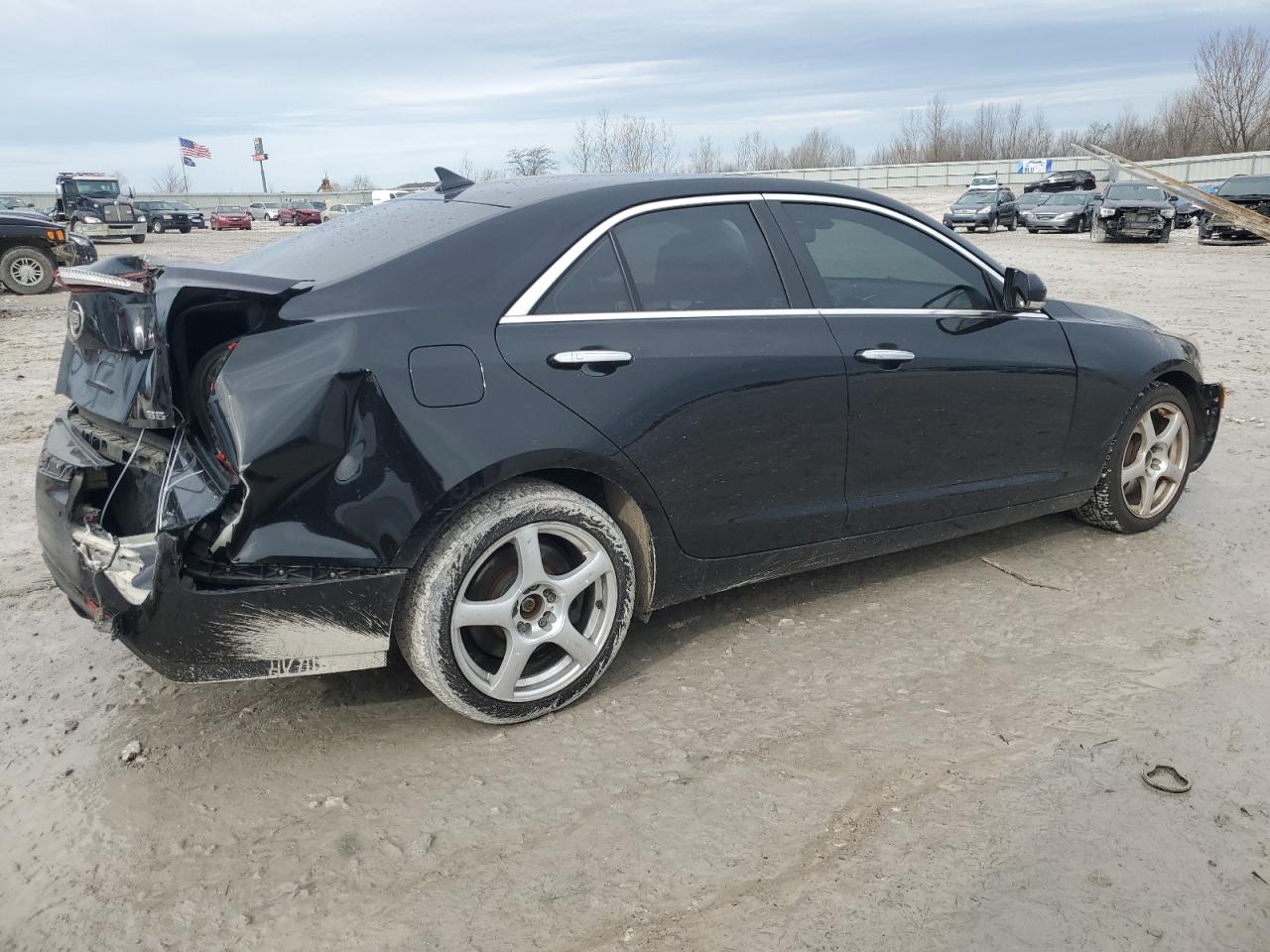 2013 Cadillac ATS VIN 1G6AH5R30D0123765 Copart auction photo, rear end damage thumbnail 3