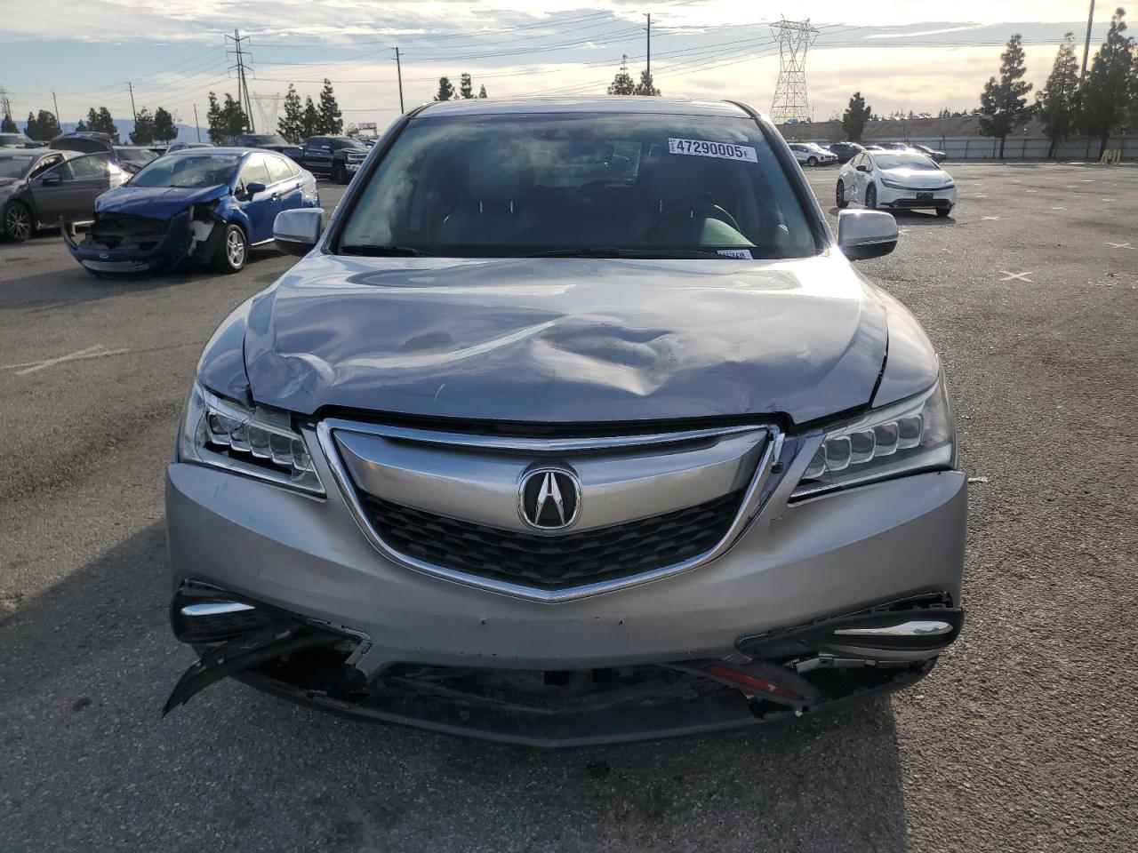 2016 Acura MDX VIN 5FRYD3H46GB016438 Copart auction photo, front end damage thumbnail 5
