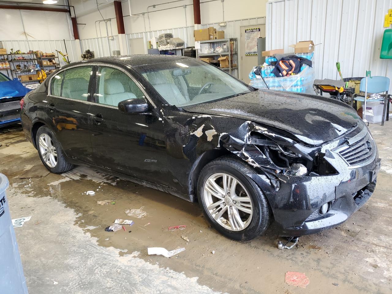 2013 Infiniti G VIN JN1CV6AR6DM766525 Copart auction photo, undercarriage damage thumbnail 4