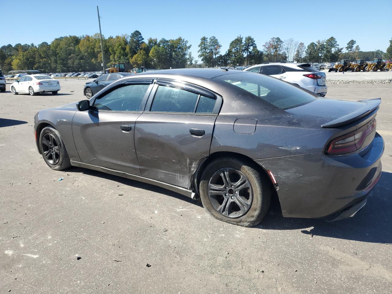 2015 Dodge Charger VIN 2C3CDXBG3FH784459 Copart auction photo, rear end / side damage thumbnail 2