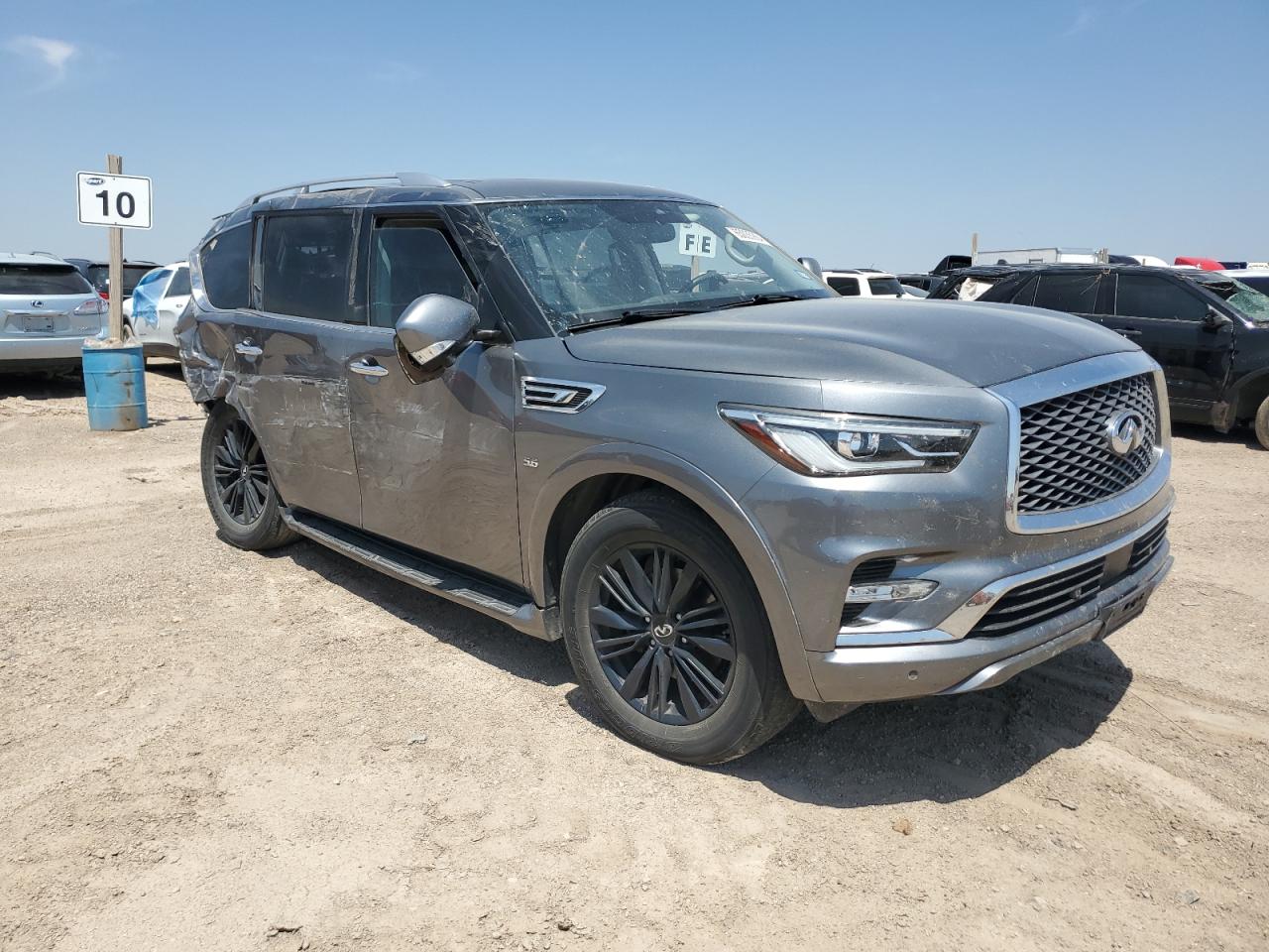 2019 Infiniti QX80 VIN JN8AZ2NE8K9227515 Copart auction photo, all over damage thumbnail 4
