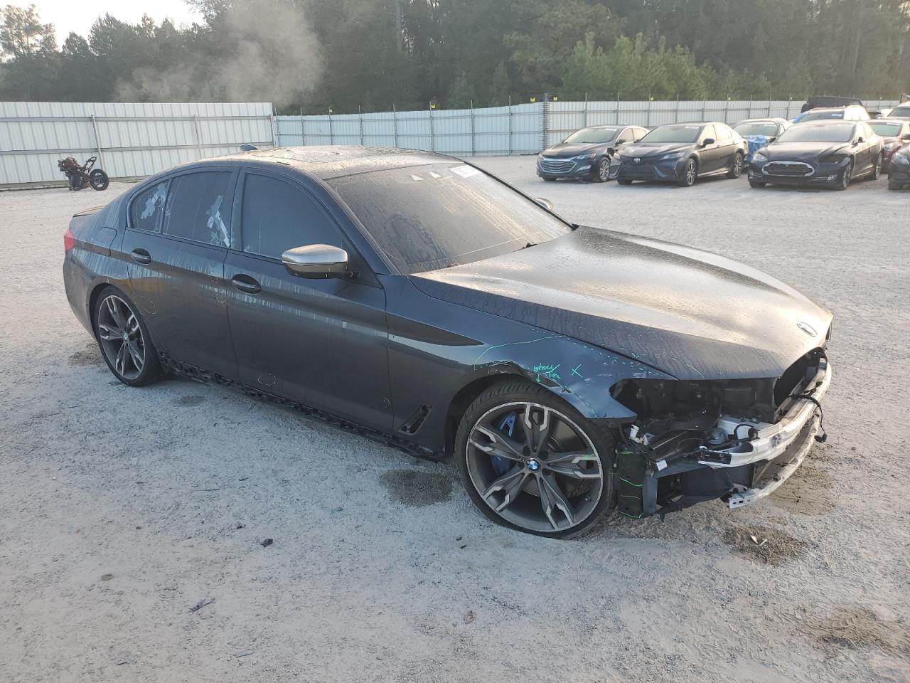 2019 BMW M5 VIN WBAJB9C57KB288906 Copart auction photo, front end / side damage thumbnail 4