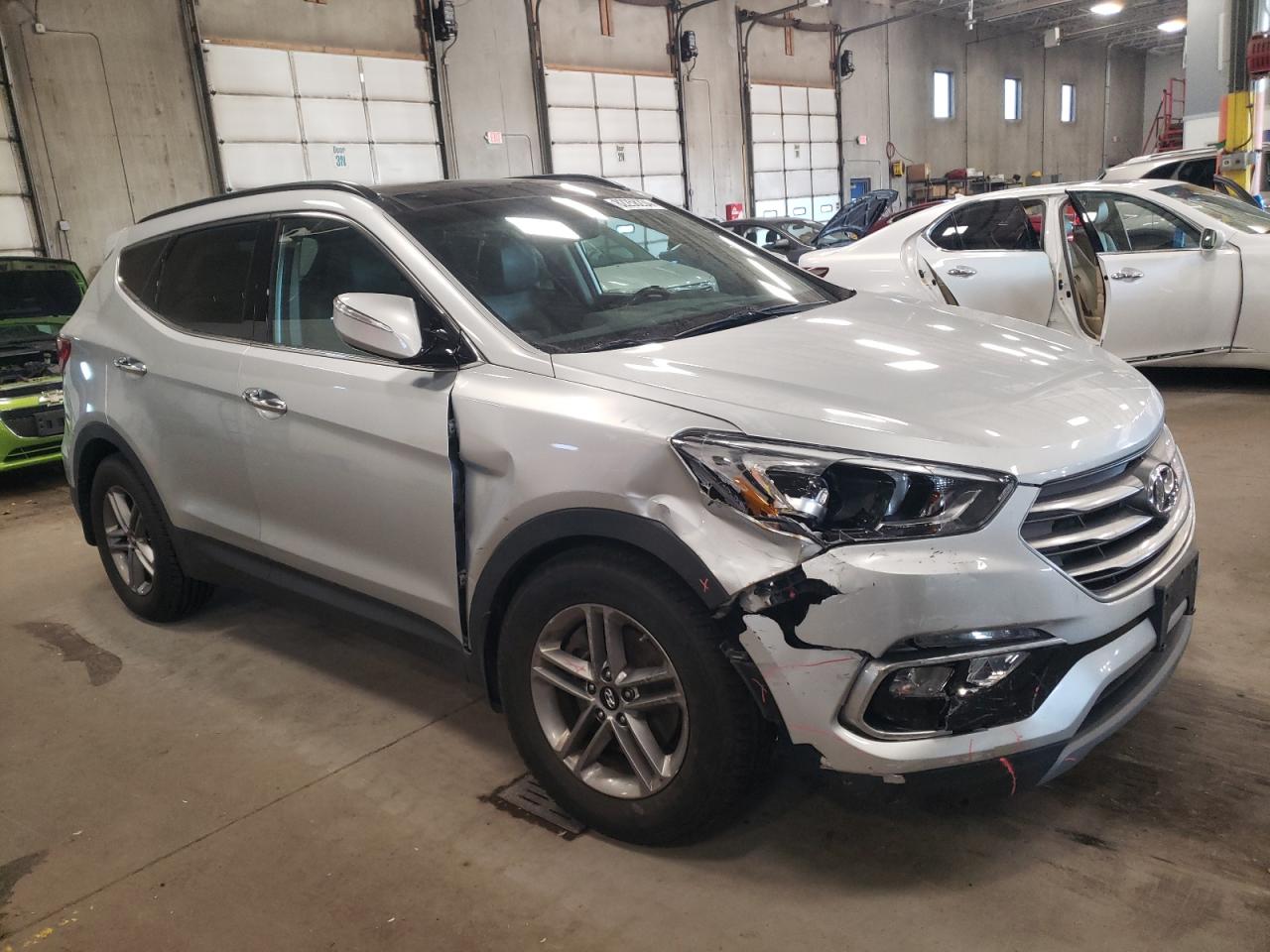 2018 Hyundai Santa Fe VIN 5XYZUDLB0JG547166 Copart auction photo, front end damage thumbnail 4