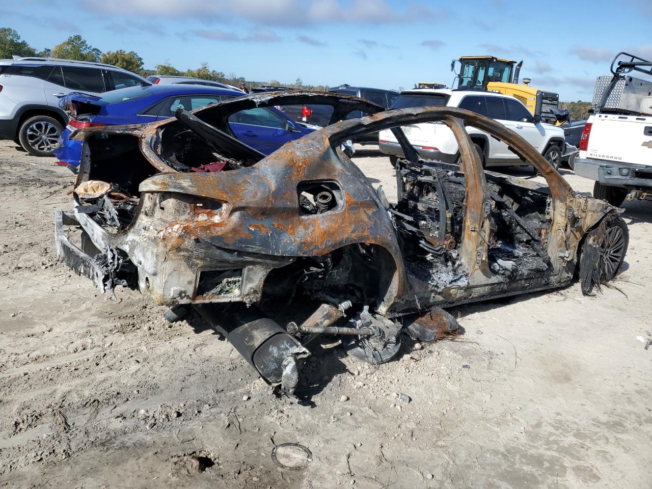 2018 BMW 5er VIN WBAJA7C56JG908413 Copart auction photo, burn damage thumbnail 3
