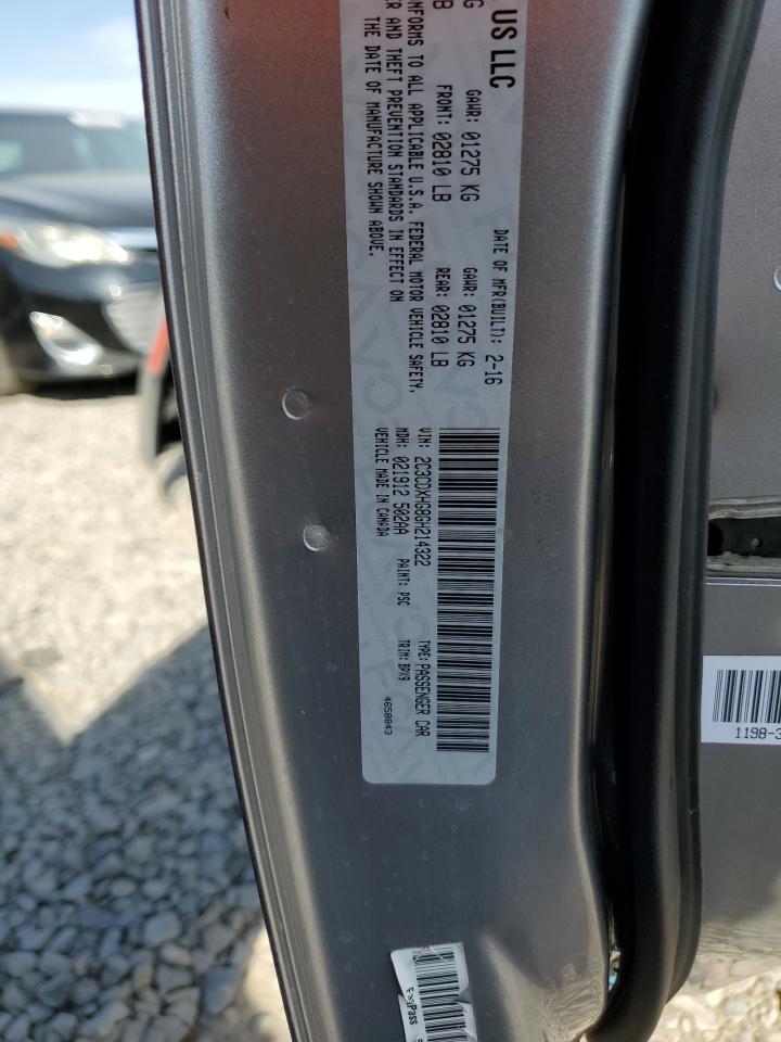 2016 Dodge Charger VIN 2C3CDXHG8GH214322 Copart auction photo, front end damage thumbnail 12