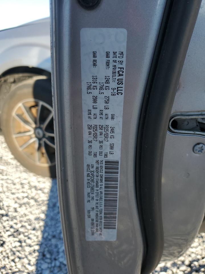 2018 Dodge Journey VIN 3C4PDCAB7JT508314 Copart auction photo, side damage thumbnail 13