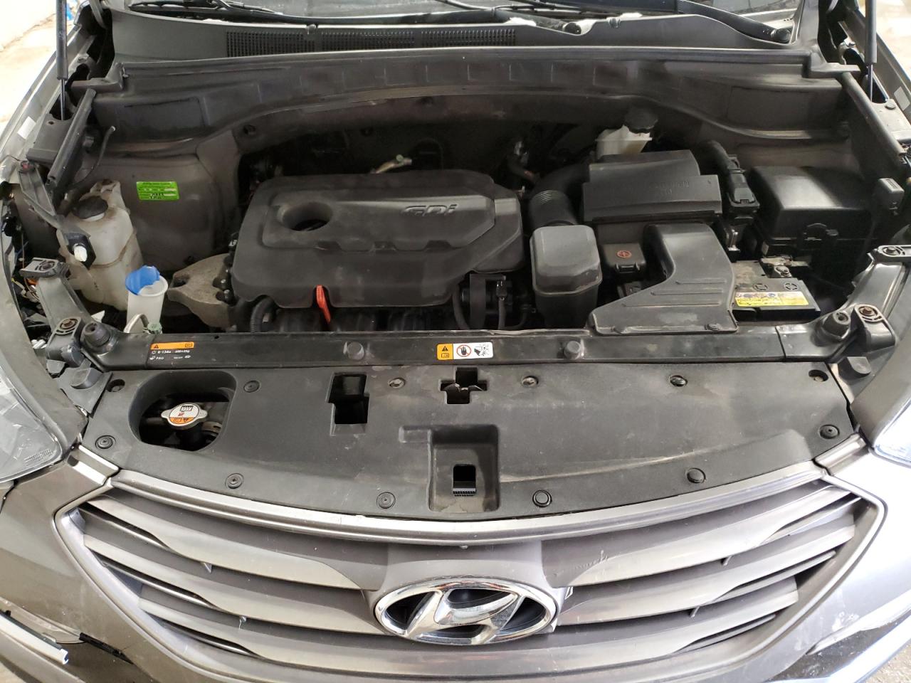 2017 Hyundai Santa Fe VIN 5XYZUDLB1HG433719 Copart auction photo, front end / side damage thumbnail 12