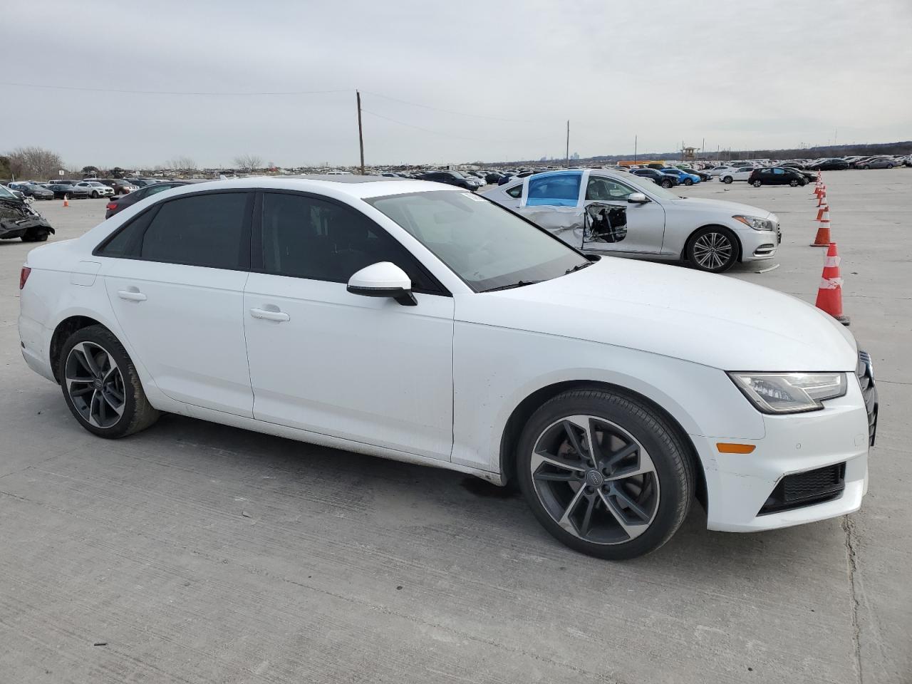 2019 Audi A4 VIN WAUGMAF44KN021634 Copart auction photo, side damage thumbnail 4