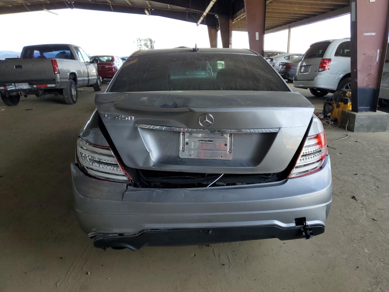 2013 Mercedes-Benz C-klasse VIN WDDGF4HB5DA860749 Copart auction photo, front end / rear end damage thumbnail 6