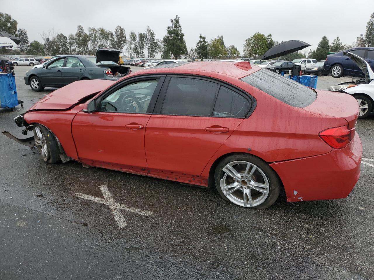 2016 BMW 3er VIN WBA8B7C54GK702783 Copart auction photo, front end / side damage thumbnail 2